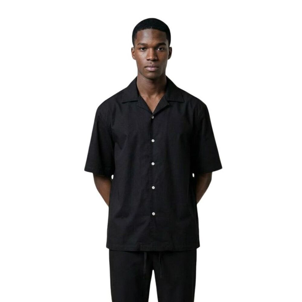 Only & Sons Black Cotton Shortsleeve Men's Shirt